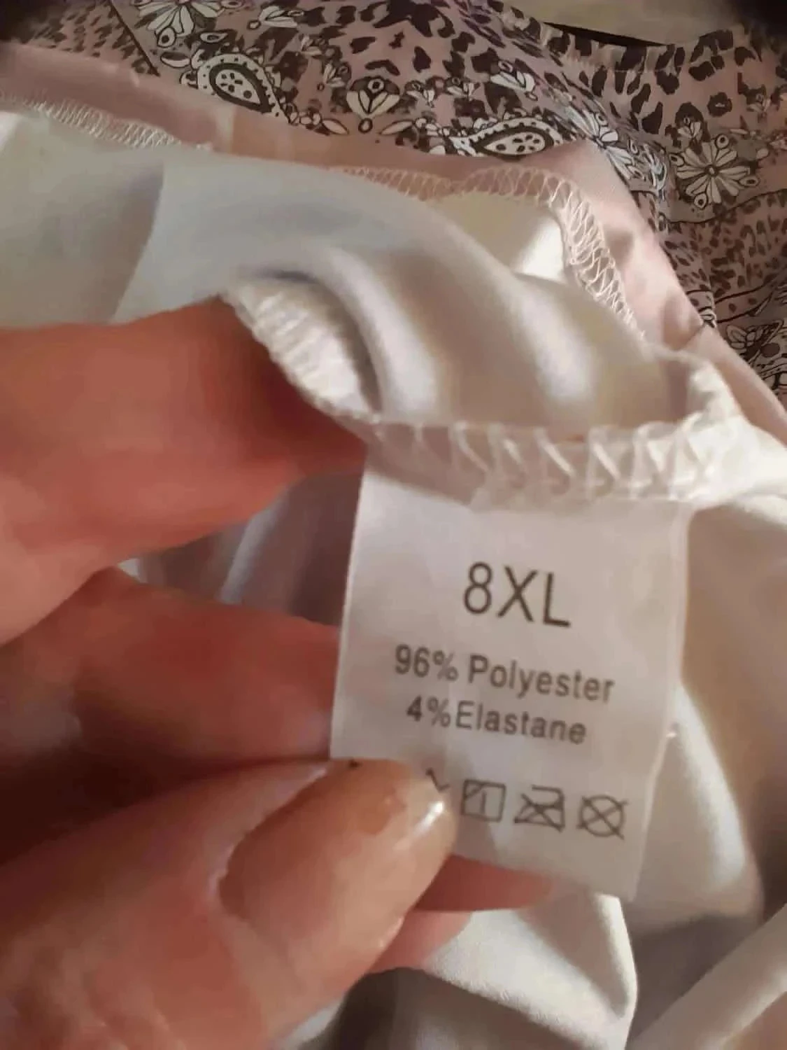 Top bege estampado, tamanho 7XL, estilo Boêmia – photo 7